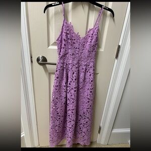 Astr Purple Lace Dress